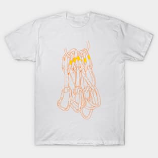 Rock climbing quickdraws T-Shirt